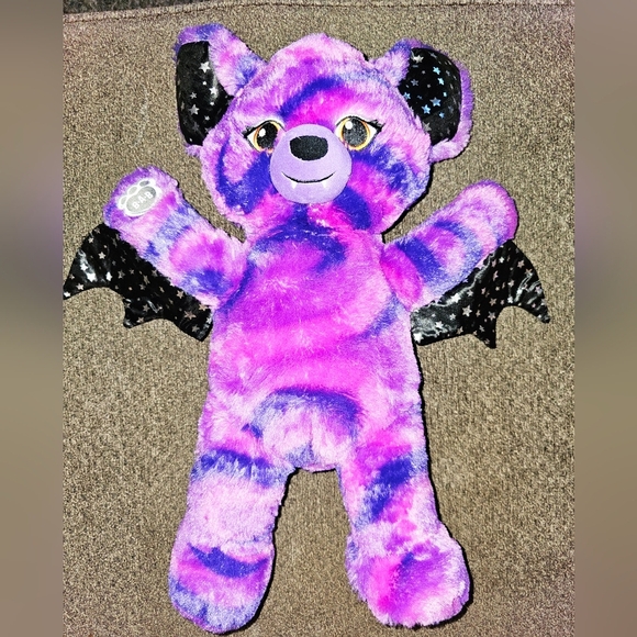 BABW Build A Bear Workshop Plush Starry Night Vampire Bat Purple Swirls Stars - Picture 1 of 4